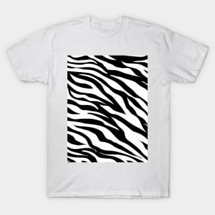 1980s preppy modern animal black and white zebra print T-Shirt
